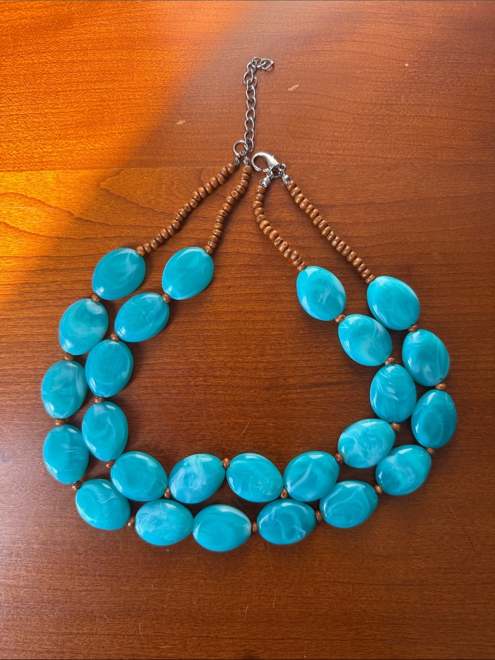 Turquoise Beaded Statement Necklace - Women Jewelry